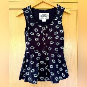 Effie's Heart Black Flouncy Tank Top Artist Palette Sleeveless / small